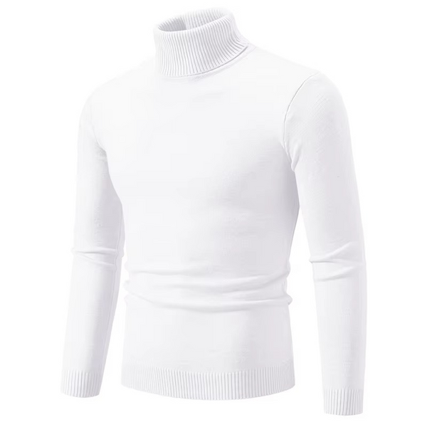 Men’s Thick Knit Winter Turtleneck Sweater, Warm Slim Fit Pullover
