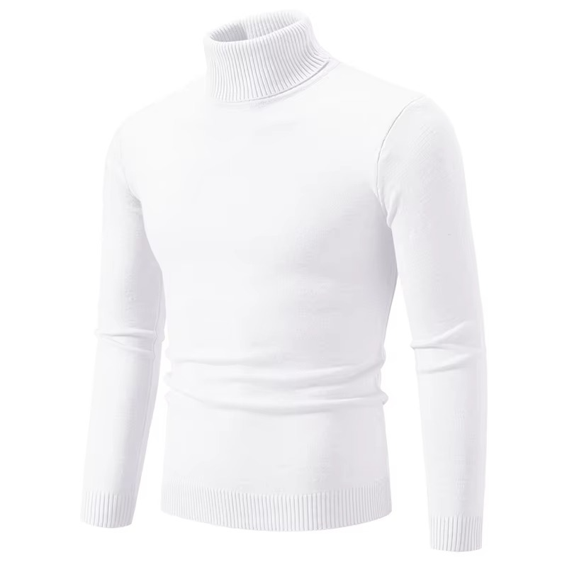 Men’s Thick Knit Winter Turtleneck Sweater, Warm Slim Fit Pullover