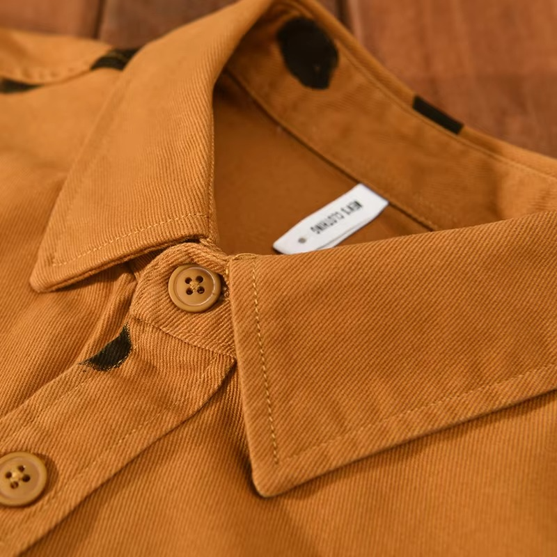 Men’s 100 Percent Cotton Long Sleeve Thick Overshirt Workwear Top