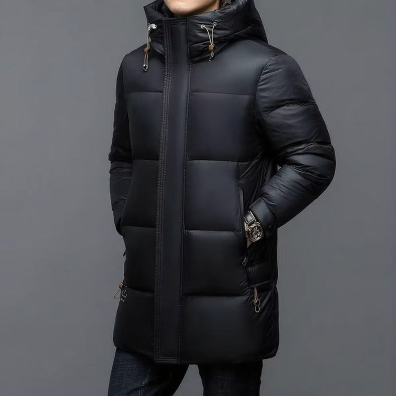 Men's 90 Percent White Duck Down Hooded Parka Waterproof Winter Coat