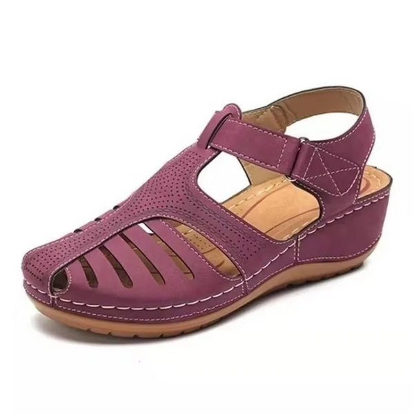 Women's Orthopedic Sandals with Bunion Corrector, Soft Sole Casual Wedge Flats
