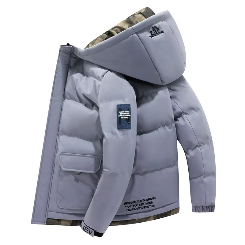 Men's Winter Windproof Hooded Parka Jacket With Multi-Pockets, Sizes M–5XL