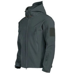 Men’s Tactical Soft Shell Military Jacket, Windproof and Waterproof Hooded Combat Coat