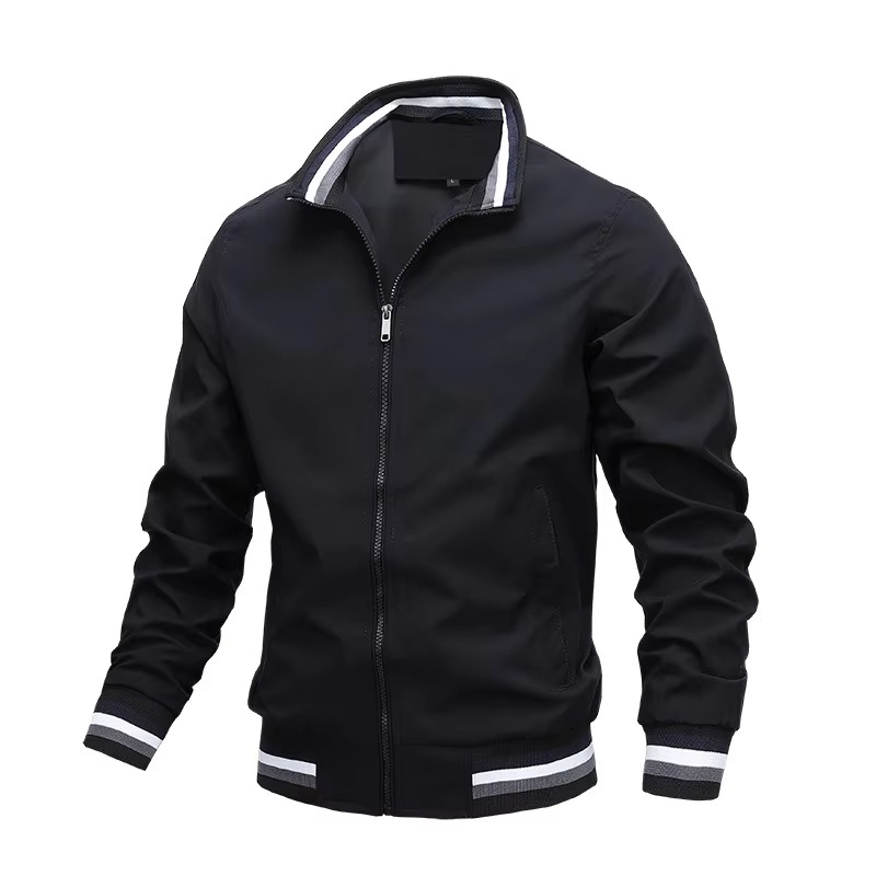 Men's Waterproof Stand Collar Windbreaker Jacket for Autumn and Winter