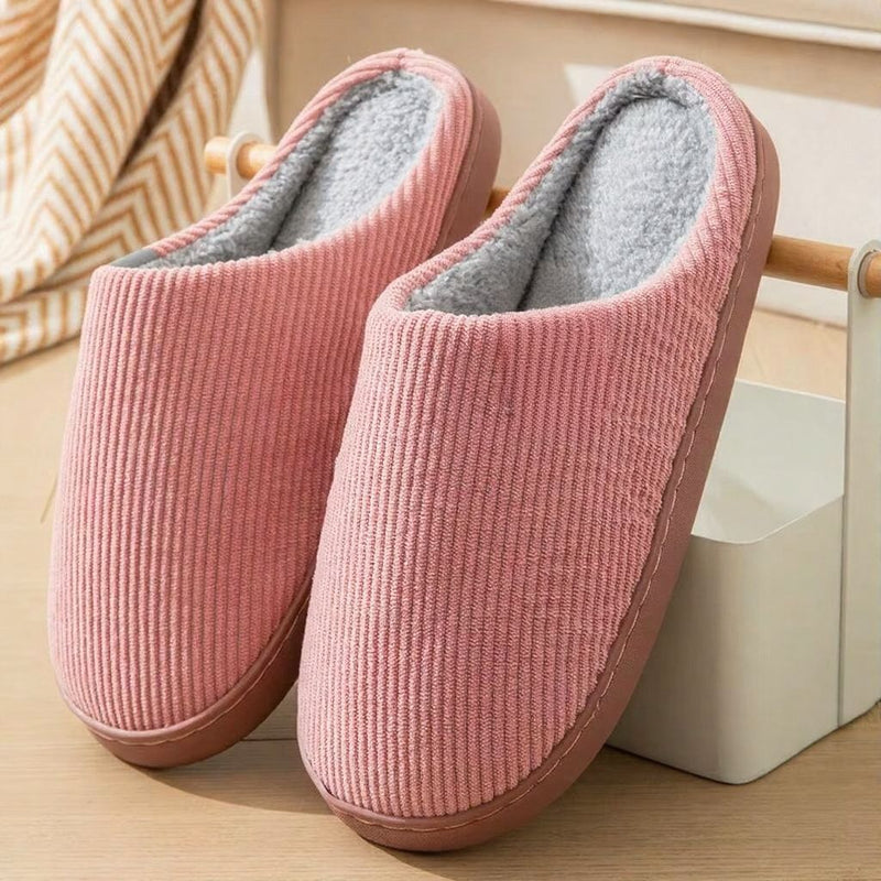 Women's Plush Indoor Winter Slippers with Thick Cushion Sole