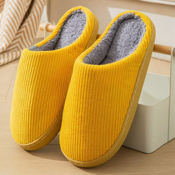 Women's Plush Indoor Winter Slippers with Thick Cushion Sole