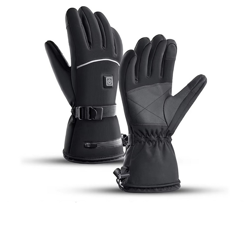 Battery Powered Heated Motorcycle Gloves, Waterproof Thermal Touchscreen Winter Riding Gloves