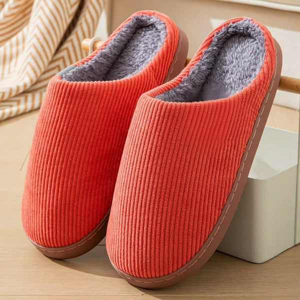 Women's Plush Indoor Winter Slippers with Thick Cushion Sole