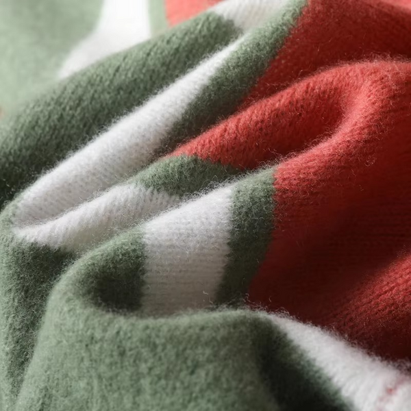 Men's 100% Merino Wool Sweater with Contrast Panel Design