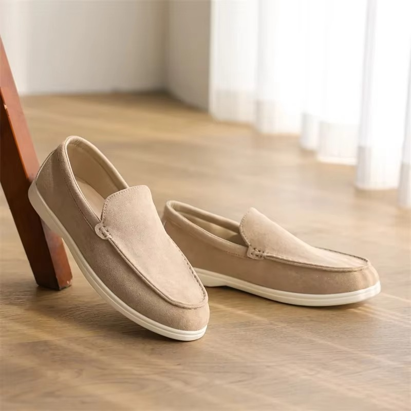 Men's 2025 Slip-On Velvet Loafers, Casual Round Toe Breathable Summer Shoes