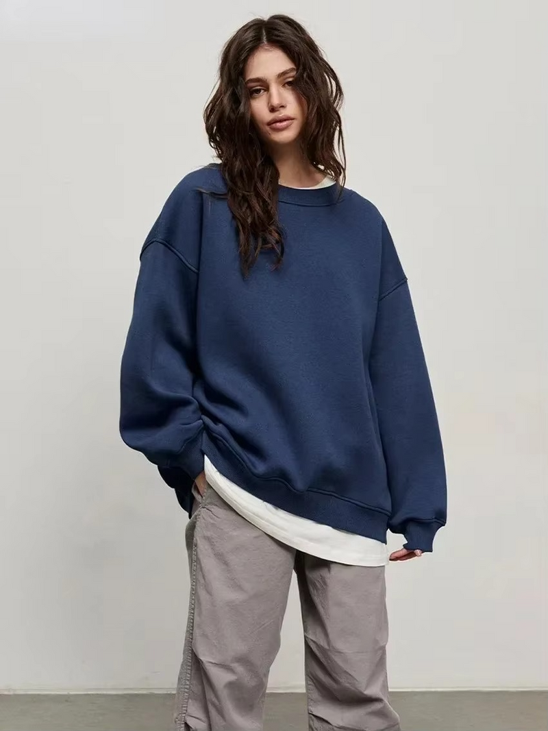Oversized Fleece Hoodie for Women Warm Loose Fit Pullover Sweatshirt
