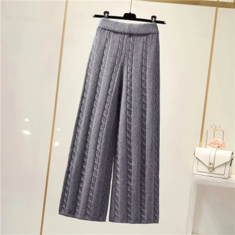 Women's Cozy Knit Three Piece Sweater and Wide Leg Pants Set