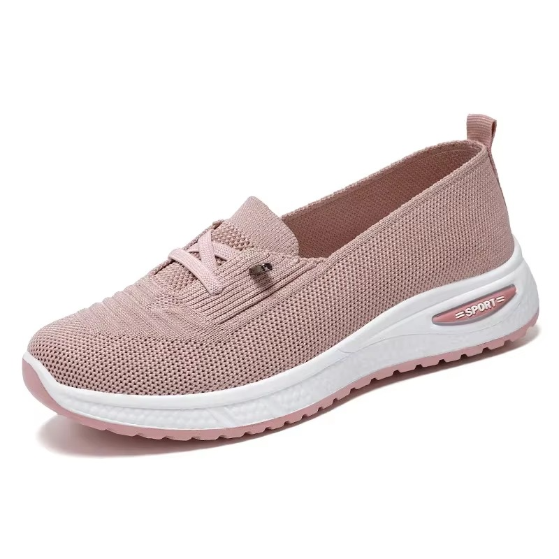 Women's Casual Sneakers 2025 Pink Chunky Sole Breathable Lightweight