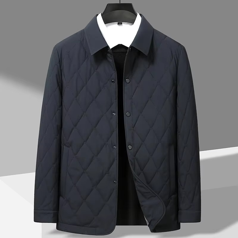 Men's Autumn Winter Mulberry Silk Cotton Jacket — Warm, Refined, and Business Ready