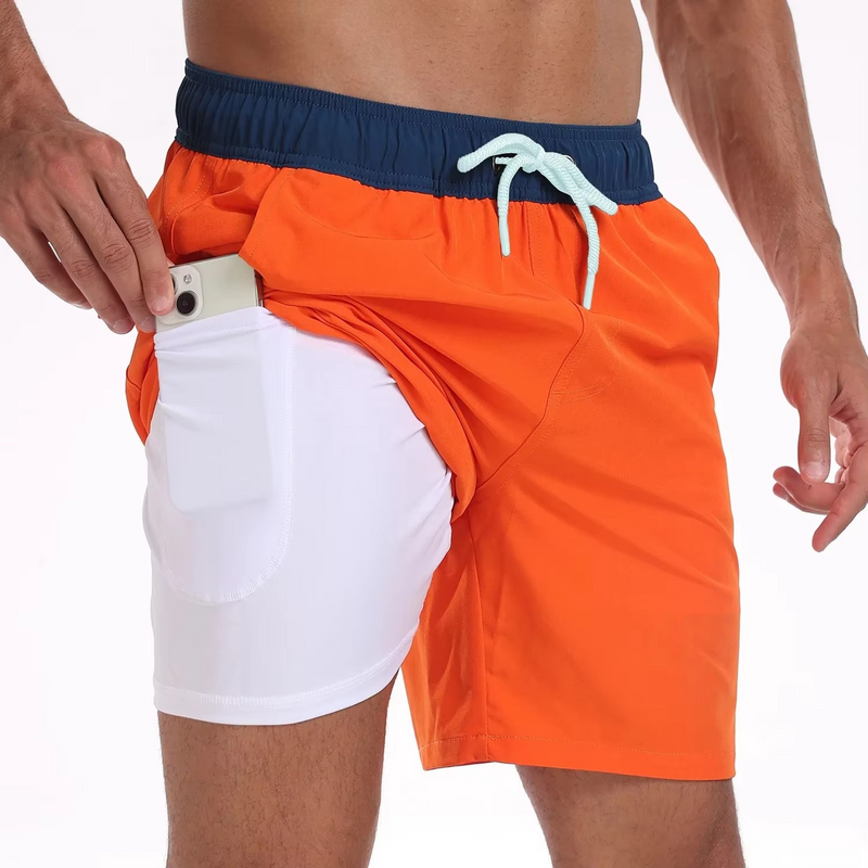 Men's Summer Beach Shorts – Lightweight Milk Silk Casual Vacation Wear