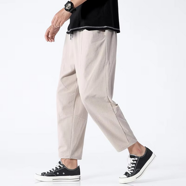 Men's 100% Cotton Ankle Length Casual Pants