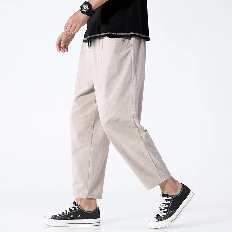 Men's 100% Cotton Ankle Length Casual Pants