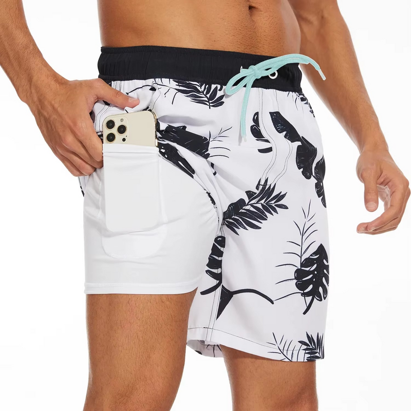 Men's Summer Beach Shorts – Lightweight Milk Silk Casual Vacation Wear