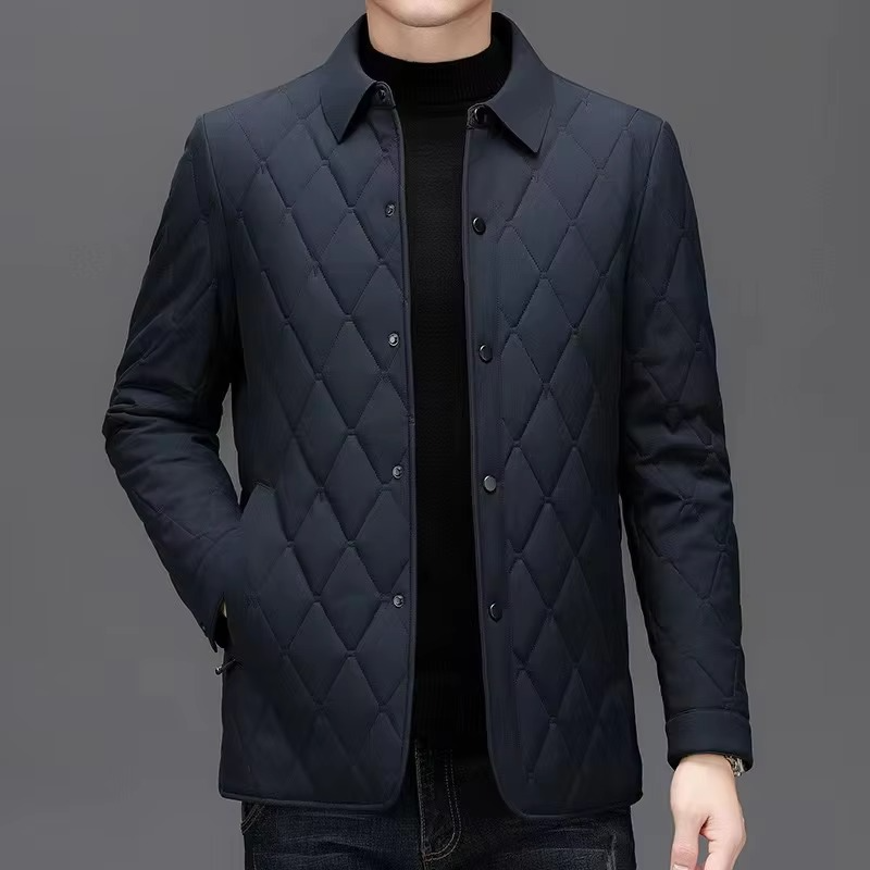 Men's Autumn Winter Mulberry Silk Cotton Jacket — Warm, Refined, and Business Ready