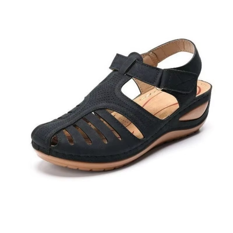 Women's Orthopedic Sandals with Bunion Corrector, Soft Sole Casual Wedge Flats