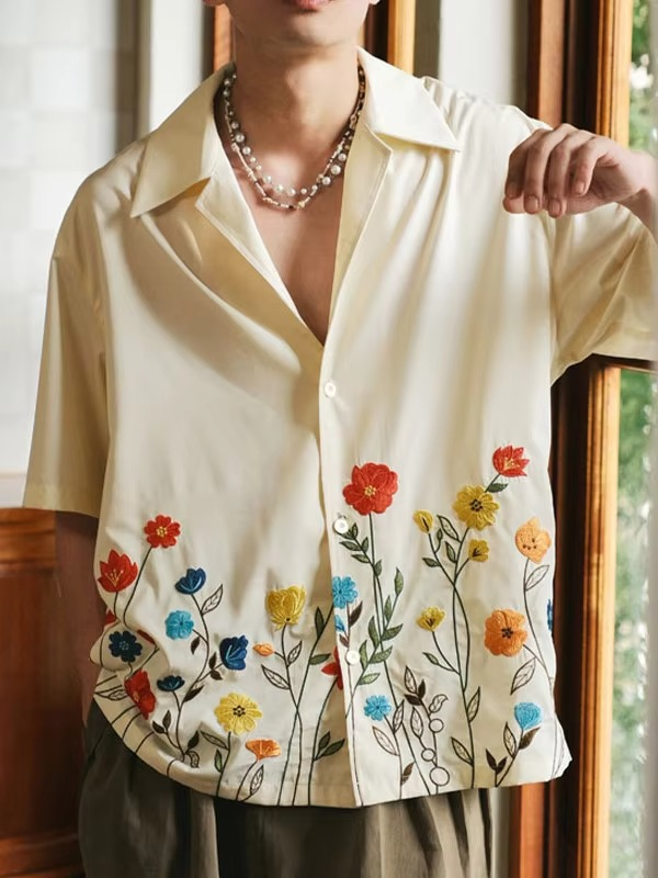 Men's Fashionable Casual Short Sleeve Summer Jacket with Stand Collar