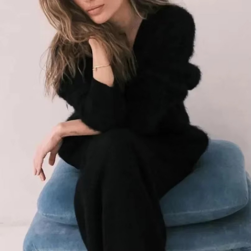 Women's Oversized Knit Cardigan V Neck Button Down Sweater Coat