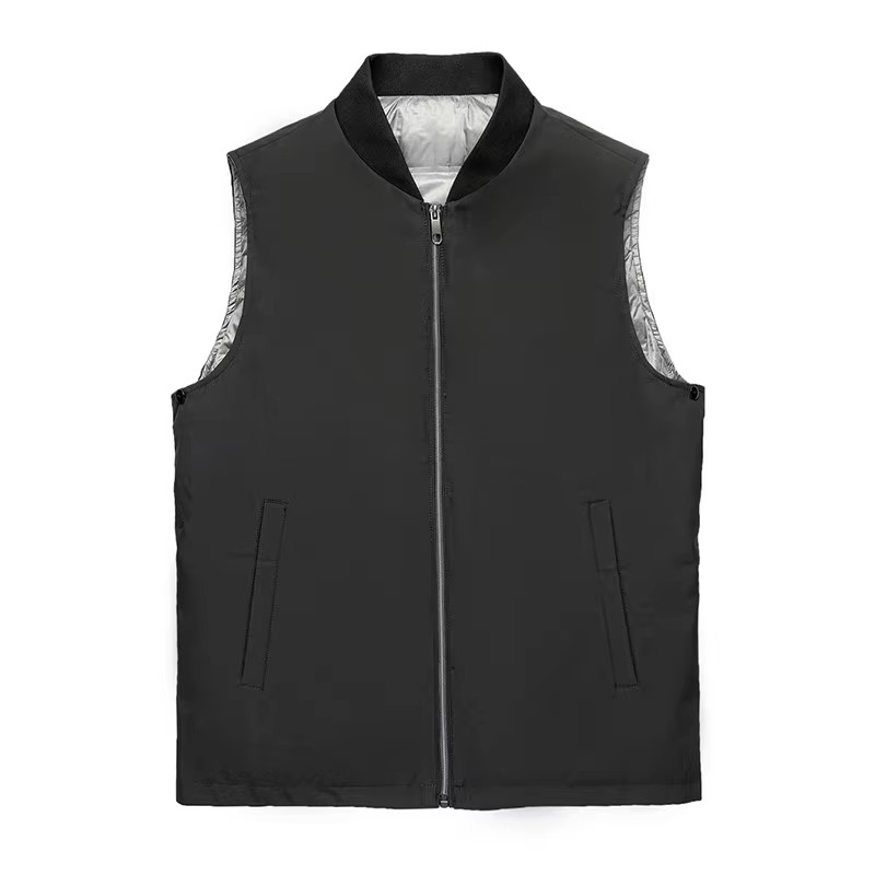 Men's Medium-Length Down Jacket with Plush Lining and Detachable Inner Layer