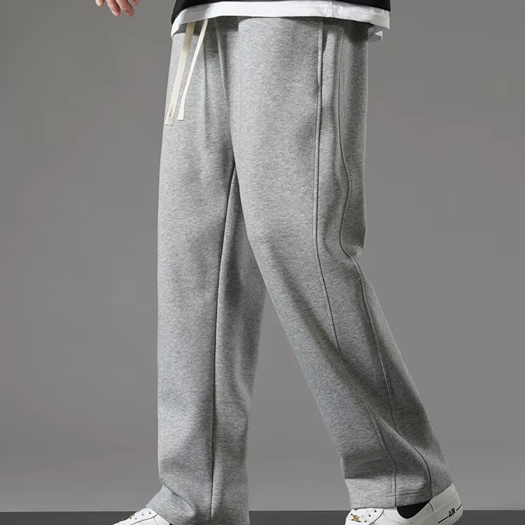 Men’s Wide Leg Cotton Track Pants – Korean Inspired Casual Sweatpants