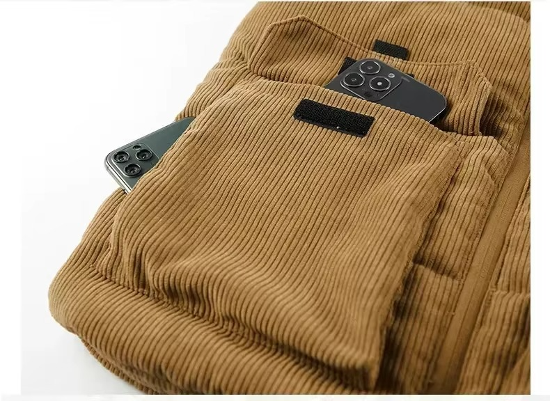 Men's Winter Wool Blend Padded Vest, Warm Sleeveless Jacket, Plus Size up to 6XL