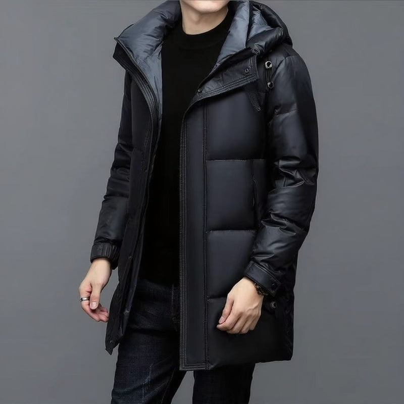 Men's 90 Percent White Duck Down Hooded Parka Waterproof Winter Coat