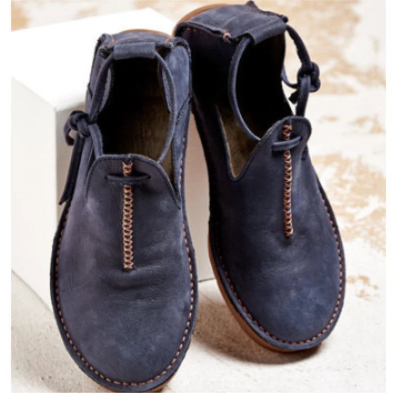 Structured Flats Women's Lace Up Ballet Flats Structured Everyday Style – ForestFieldFashion