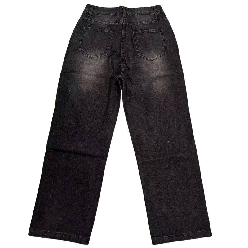 Women's Vintage Wash Wide Leg Flare Jeans