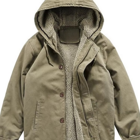 Men's Winter Cotton Padded Hooded Jacket