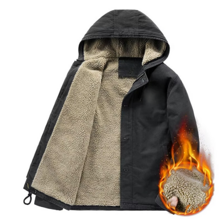 Men's Winter Cotton Padded Hooded Jacket