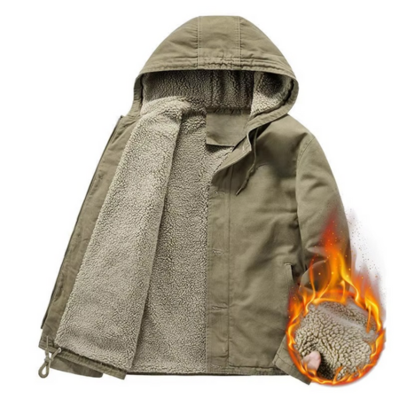 Men's Winter Cotton Padded Hooded Jacket