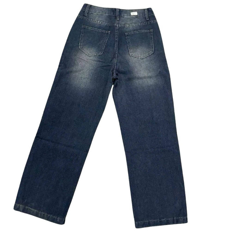 Women's Vintage Wash Wide Leg Flare Jeans