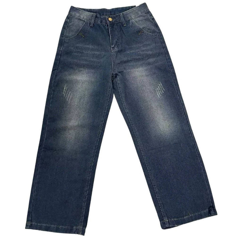 Women's Vintage Wash Wide Leg Flare Jeans