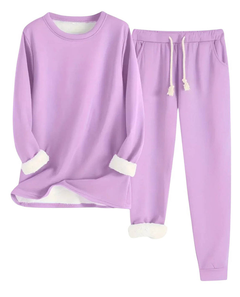Women's Fleece Lined Sweatsuit Set