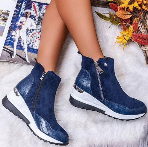 Womens Wedge Sneaker Boots