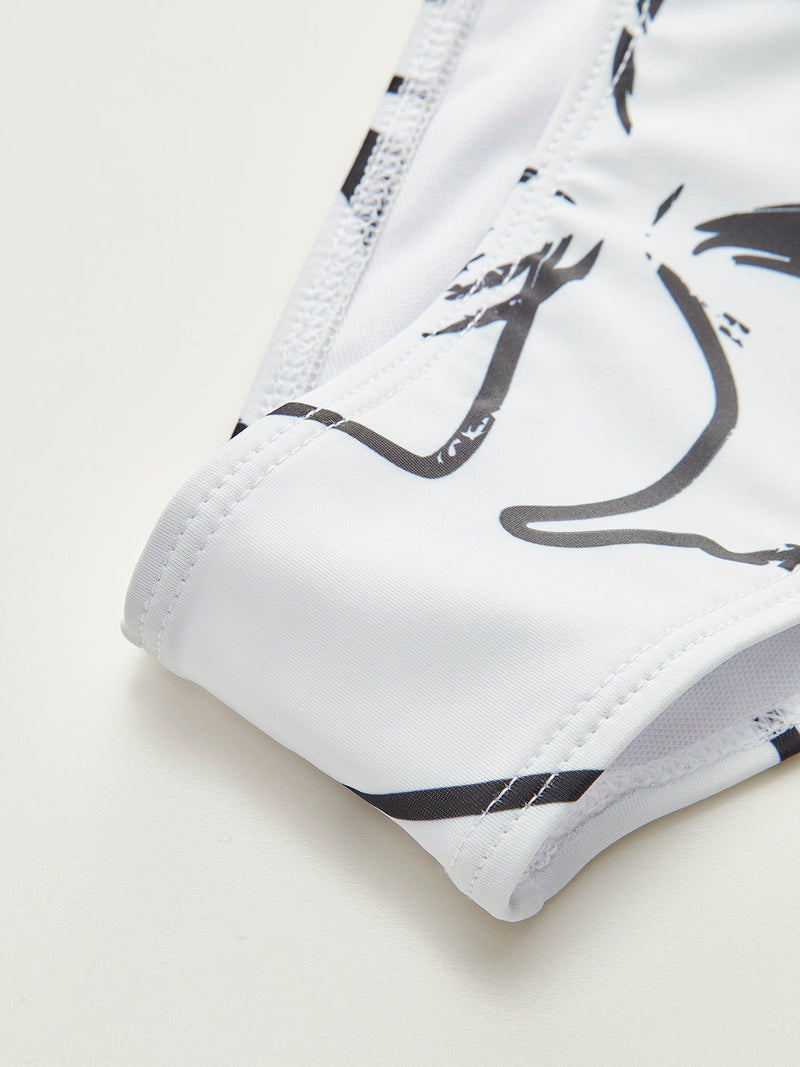 Abstract Print Triangle Bikini Set