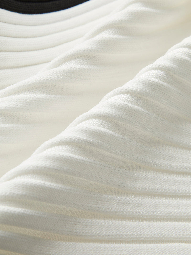 Asymmetrical Ribbed Side Tie Top