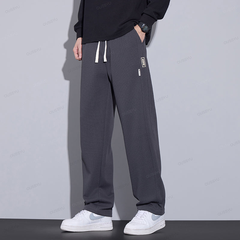 Benjamin – Men's Classic Elastic Waist Waffle Pattern Pants