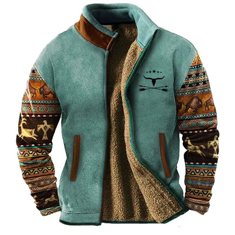 Men's Western Aztec Fleece Jacket