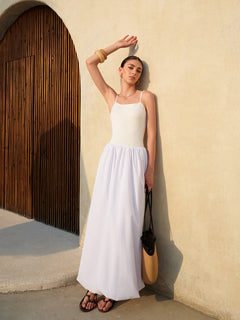 Bubble Hem Spaghetti Strap  Dress