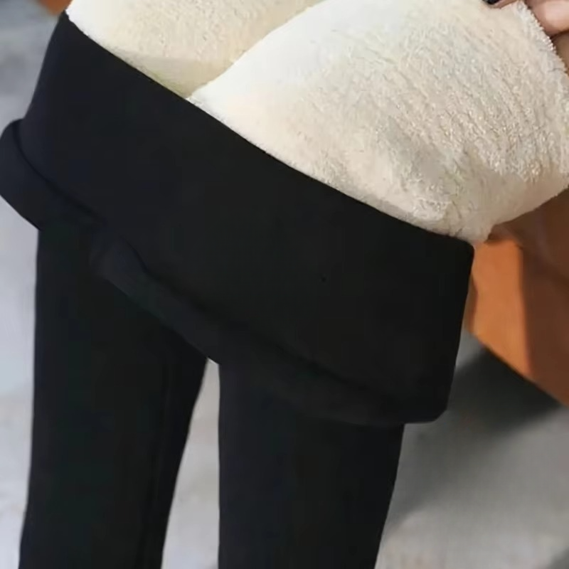 Women's High Waisted Sherpa Fleece Lined Thermal Leggings with Tummy Control for Winter Running and Cold Weather Wear