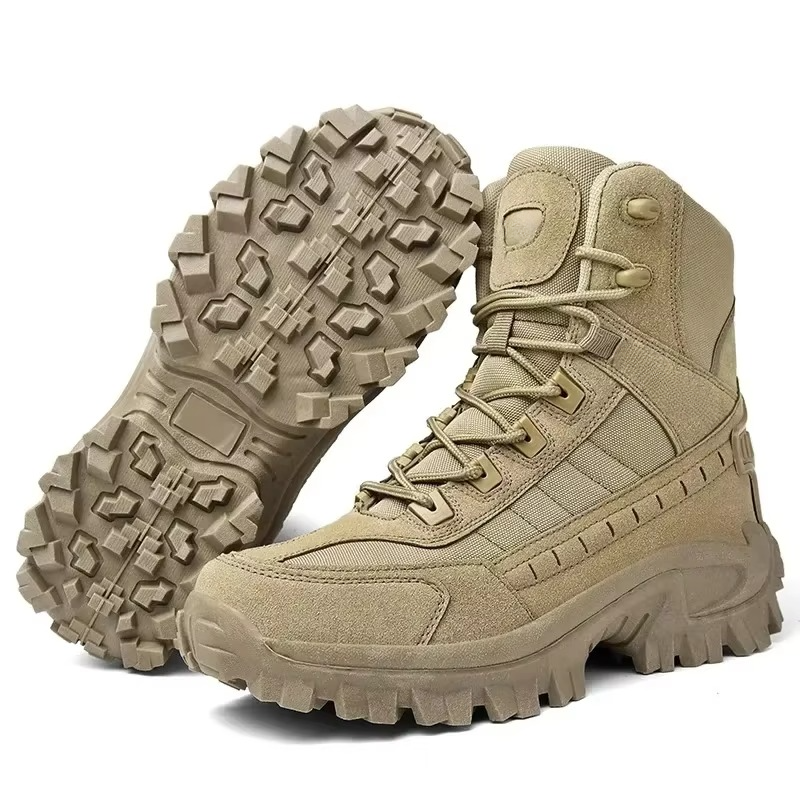 Men's Desert Combat and Tactical Boots – Durable Outdoor, Hiking, and Work Safety Footwear