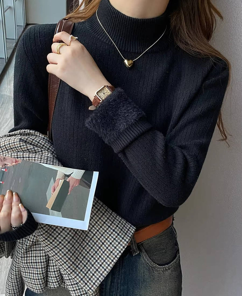Women's Ribbed Mock Neck Sweater