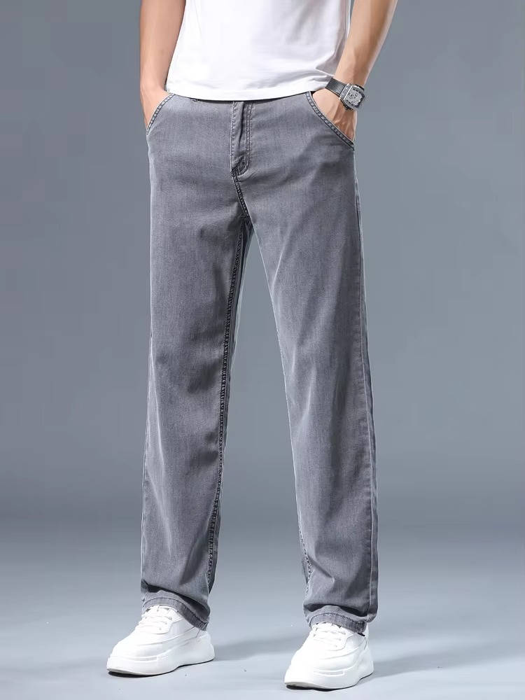 Men's Lyocell Cooling Gray Jeans