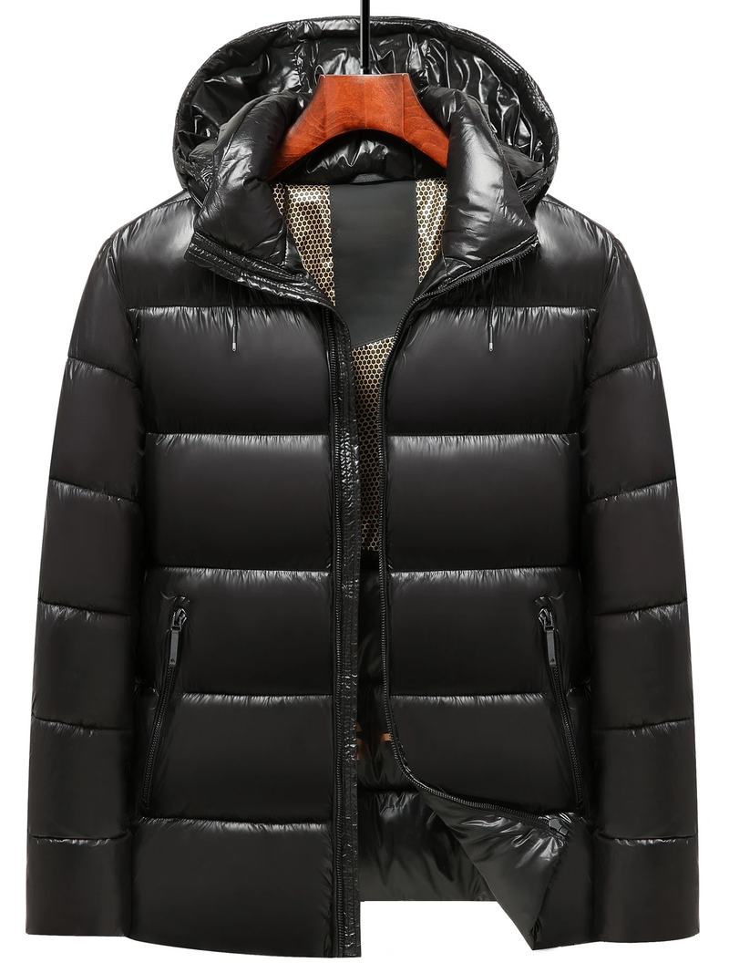 Men's Puffer Jacket With Hood Waterproof