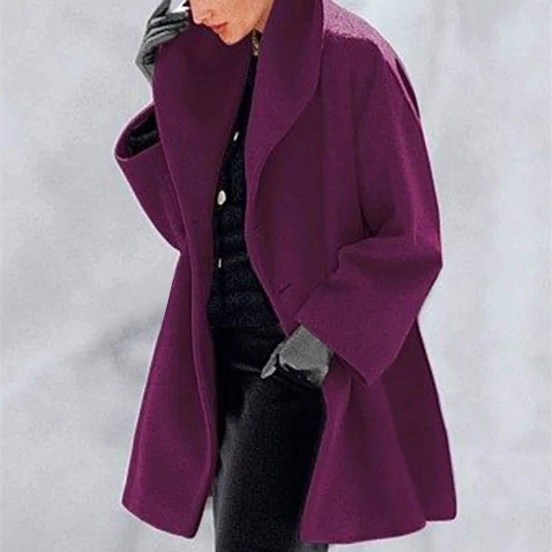 Women's Wool Blend Cocoon Coat